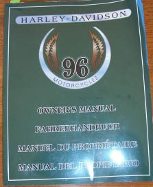Image for Harley-Davidson 96 Motorcycles Owner's Manual