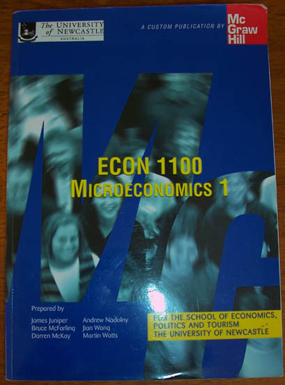 Image for ECON 1100 Microeconomics 1 (University of Newcastle)