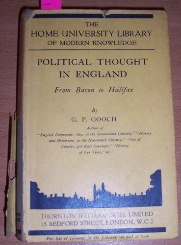 Image for Political Thought in England: From Bacon to Halifax (The Home University Library of Modern Knowledge)