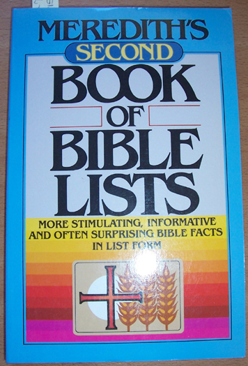 Image for Meredith's Second Book of Bible Lists:More Stimulating, Informative and Often Surprising Bible Facts in List Form