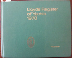 Lloyd's Register of Yachts 1978 Image for Lloyd's Register of Yachts 1978